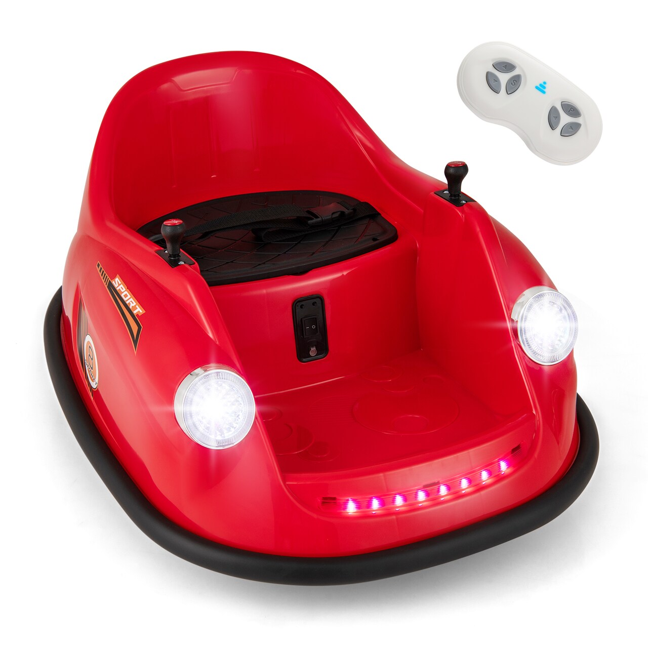 12V Kids Electric Bumper Car with Remote, Dual Motors, 360° Spin, Lights & Music